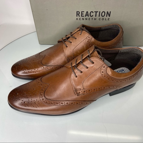 KENNETH COLE Zeke Oxfords Lace Up Cognac 12 - Picture 3 of 6